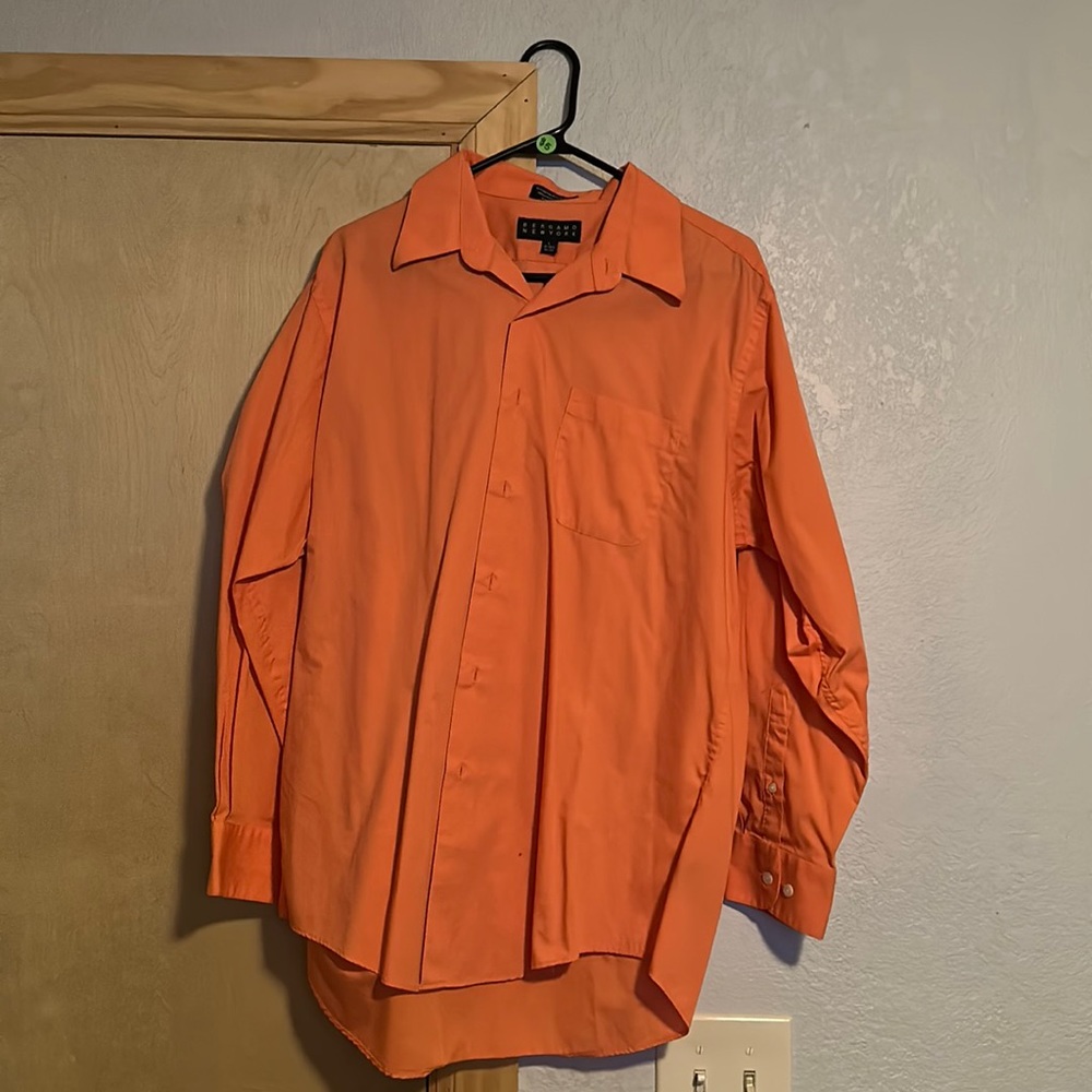 Salmon button down. Size large